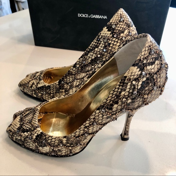 DOLCE & GABBANA Python Heels - Picture 7 of 11